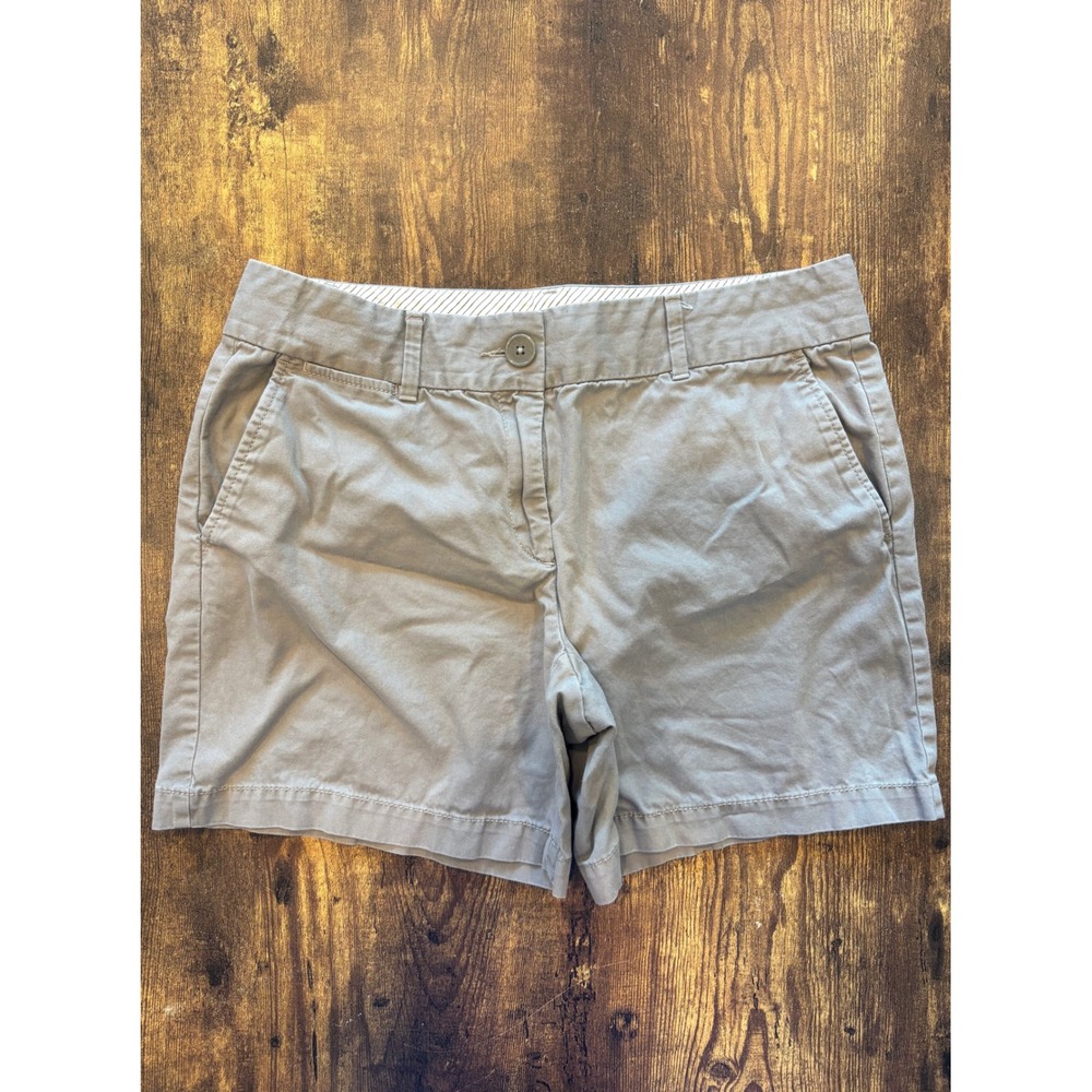 Ann Taylor Loft Womens Gray Cotton‎ Chino Shorts Size 6 Casual Summer Neutral